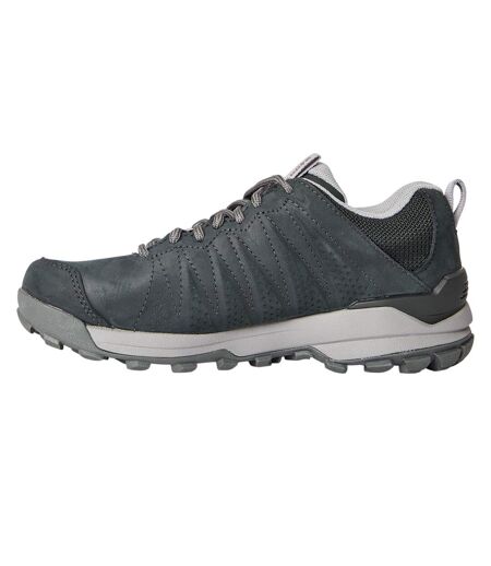 Womens/ladies Leather Waterproof Hiking Shoes Black Oboz