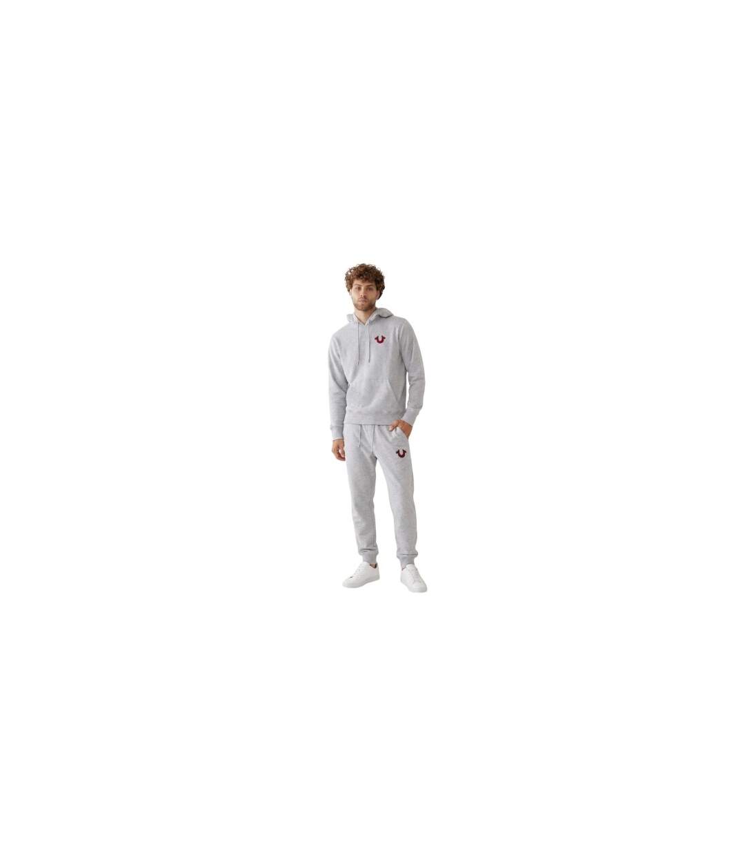 Sweat À Capuche Homme Gris Chiné True Religion-1