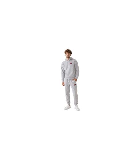 Sweat À Capuche Homme Gris Chiné True Religion