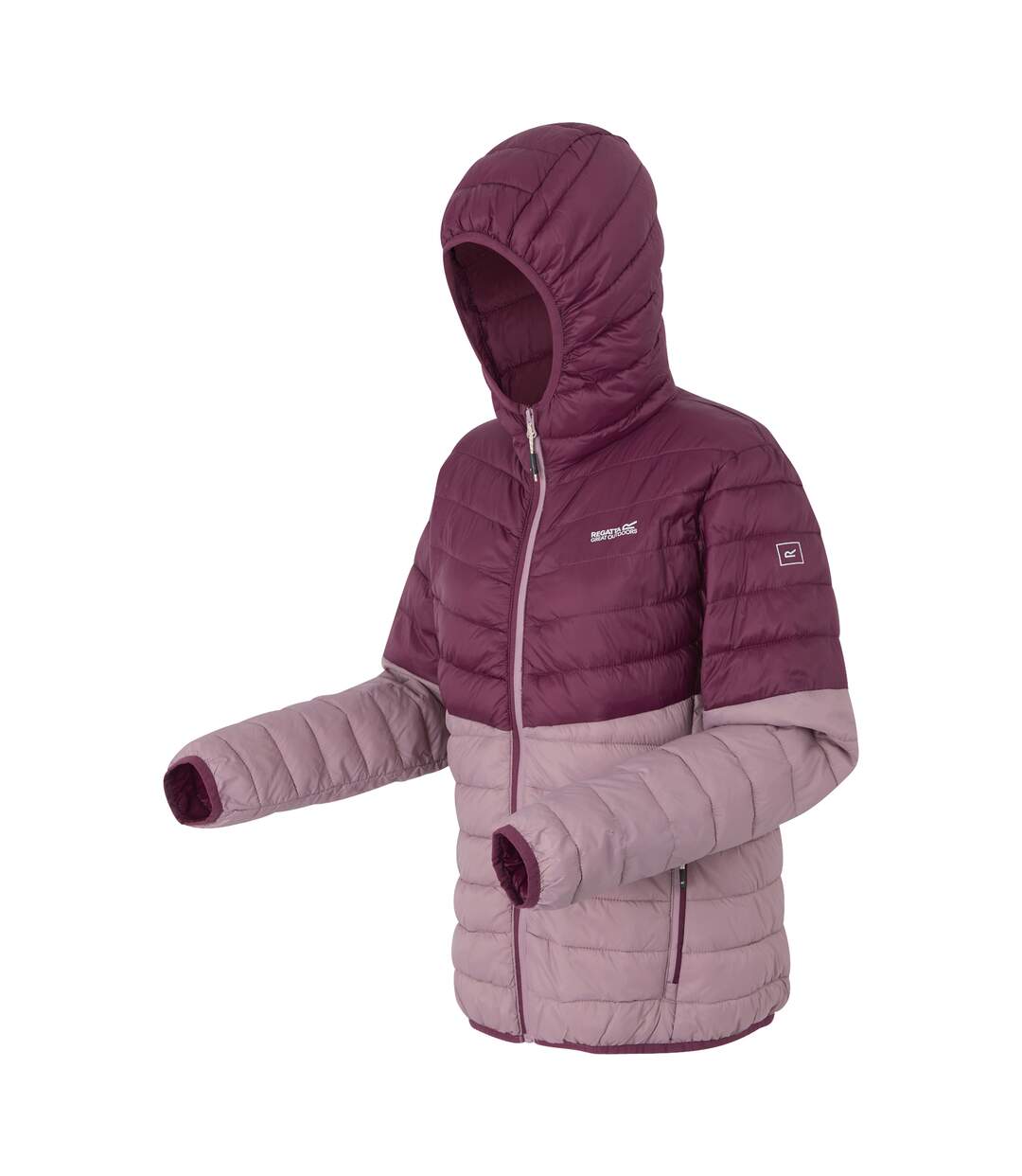 Womens/ladies Hillpack Iv Quilted Thin Lightweight Waterproof Jacket Beaujolais Lilas Regatta-4
