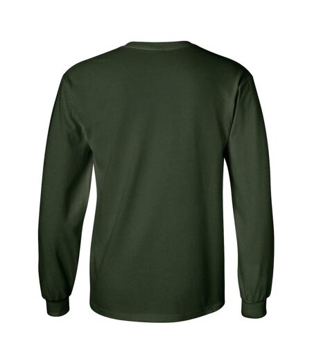 T-shirt uni à manches longues Gildan pour homme (Vert forêt) - UTBC477
