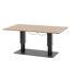 Table de jardin relevable rectangulaire en aluminium SALIMIA - Graphite et honey-1