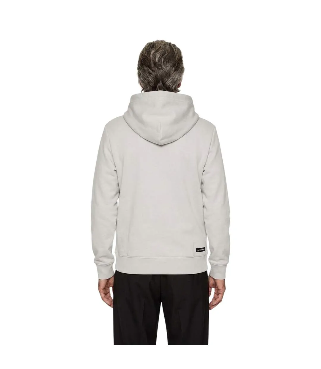 Mens Edgewood Drawstring Hoodie High Rise Grey J.Lindeberg-3