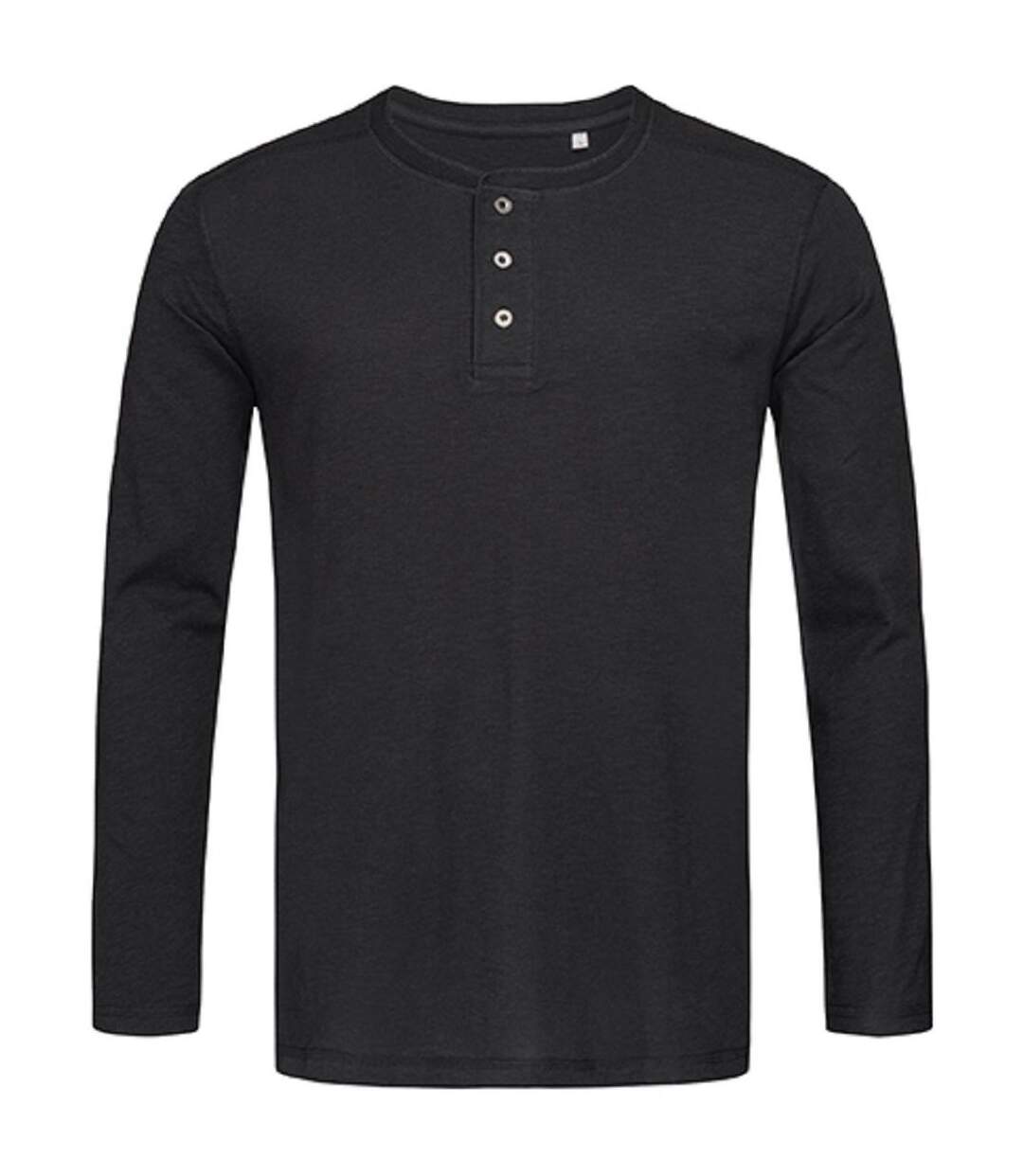 T-shirt manches longues - Homme - ST9460 - noir-1