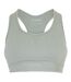 Brassière De Sport Motif/style Côtelé Femme Vert De Gris USA-2