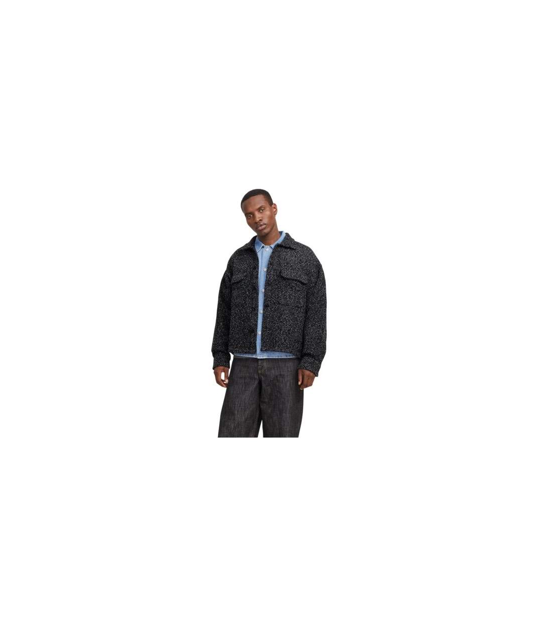 Surchemise Hiver Homme Noir Jack And Jones-1