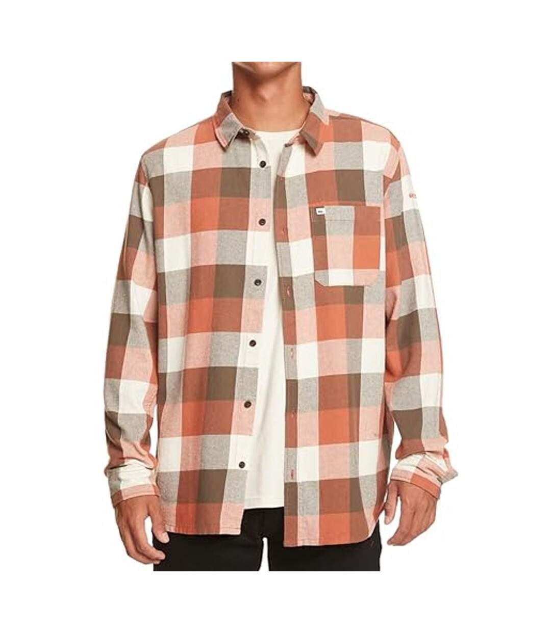 Chemise Orange à Motifs Homme Quiksilver Motherfly - M-1