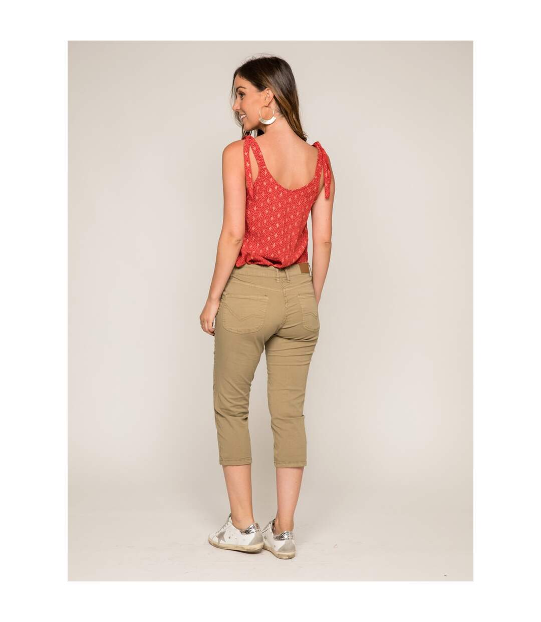 Pantacourt slim en coton stretch XETRA-3