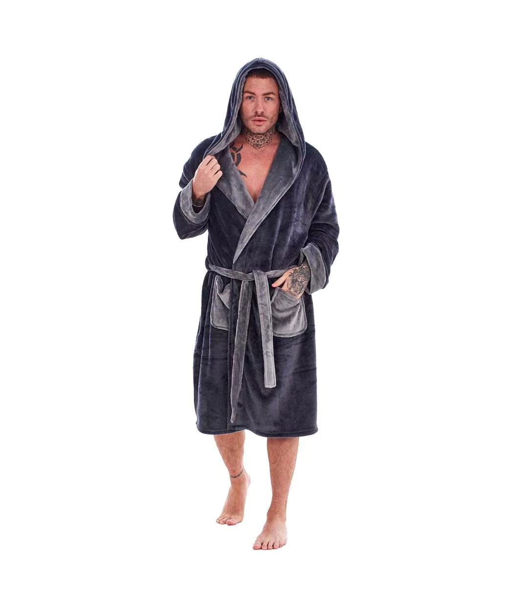 Robe De Chambre Homme Charbon Gris Keanu-2
