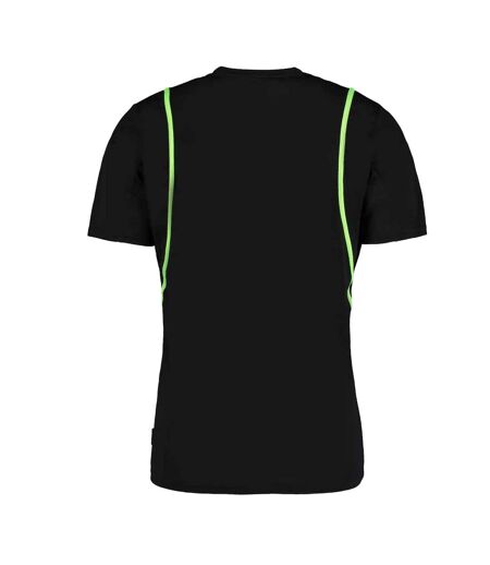 T-shirt Motif/style Contrasté Homme Noir Jaune Fluo Kustom Kit