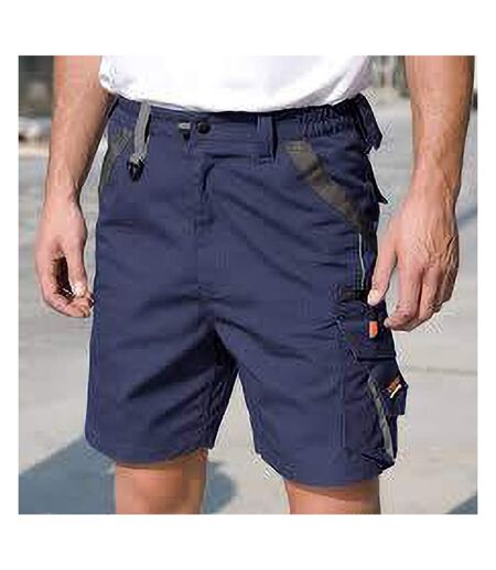 Short de travail cargo unisexe bleu marine/noir Result