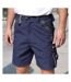 Short de travail cargo unisexe bleu marine/noir Result