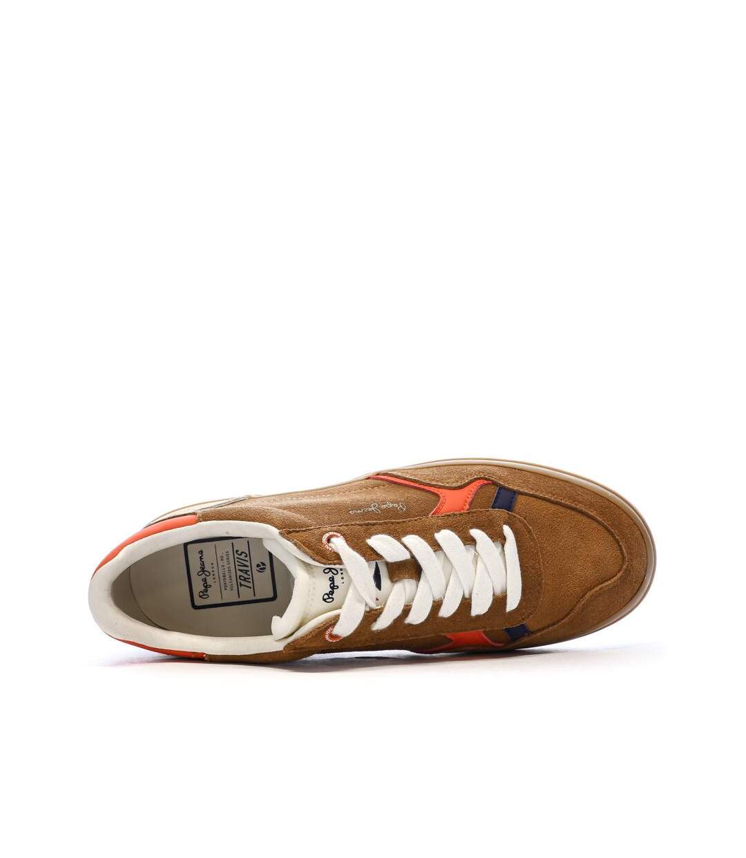 Baskets marron homme pepe jeans travis city-4