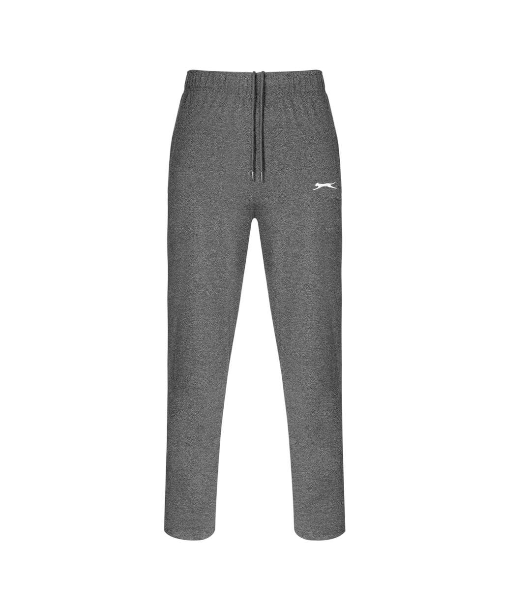 Pantalon De Jogging Motif/style Logo Homme Charbon Chiné Slazenger-1