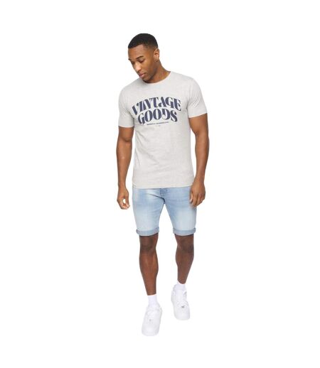 Mens wilsby t-shirt grey marl Crosshatch