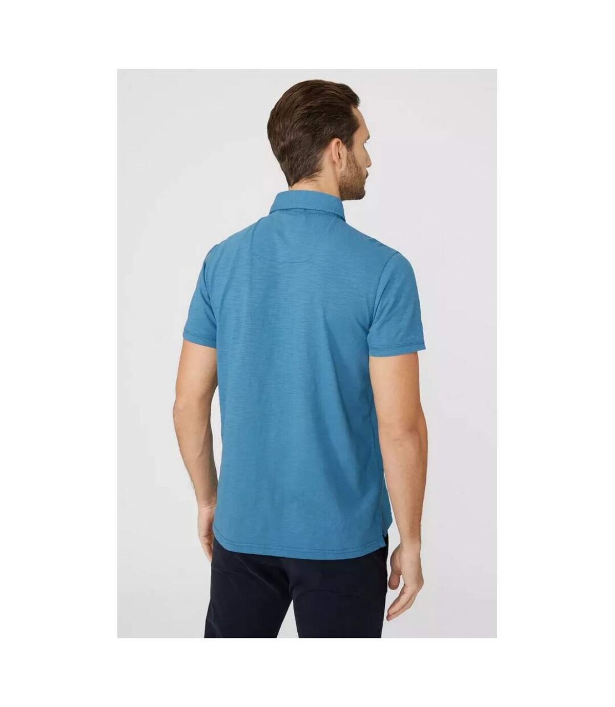 Mantaray Mens Vintage Polo Shirt (Denim Blue)
