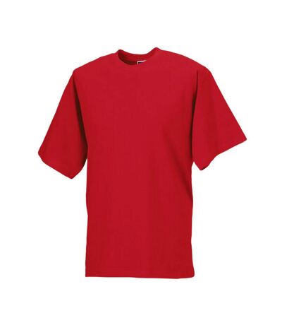 Mens organic short-sleeved t-shirt classic red Russell