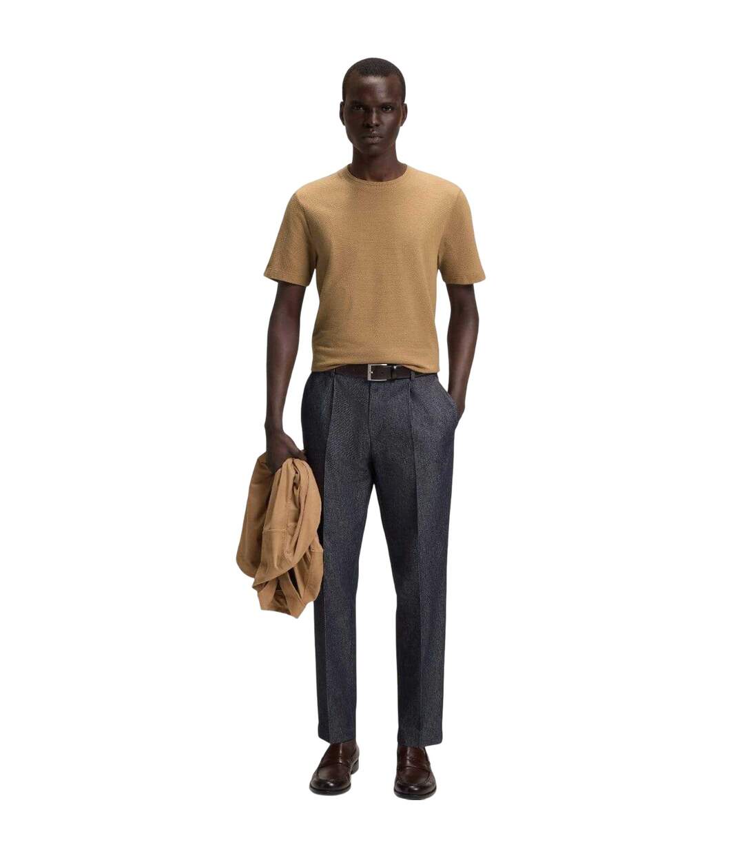 T-shirt Tiburt Homme Beige Hugo Boss-4