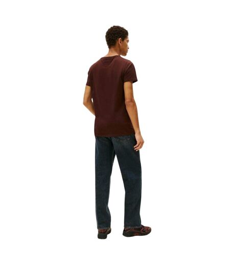 T-shirt Motif/style Logo Brodé Homme Marron Tommy Jeans