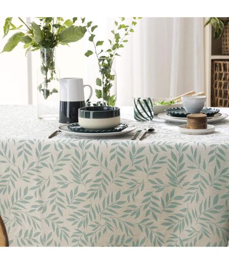 Nappe Antitache Imprimé Naya 140x240cm Vert Sauge
