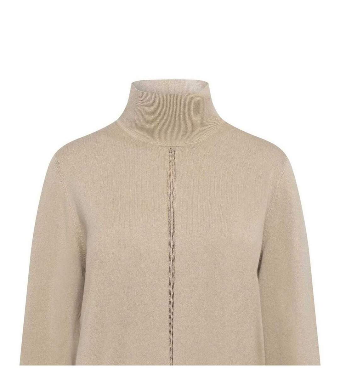 Womens/ladies Turtle Neck Regular Jumper Rust Copper Boss-3