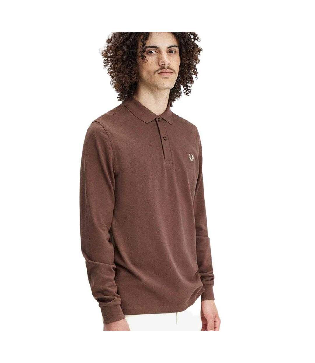 Polo Manches Longues Classic Homme Rouge Orange Fred Perry-4