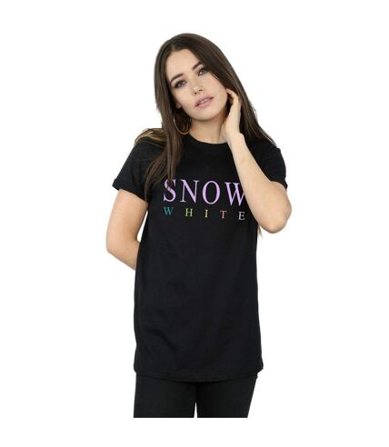 Disney Princess Womens/Ladies Snow White Graphic Cotton Boyfriend T-Shirt (Black)