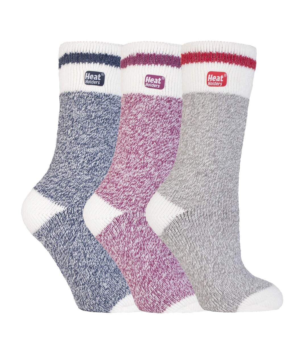 Heat Holders - Lot 3 Paires Chaussettes Thermiques Isolées Femme Hiver