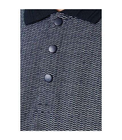 Mens dash jacquard polo shirt navy Burton