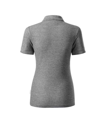 Womens/ladies Reserve Work Polo Shirt Dark Grey Melange Rimeck
