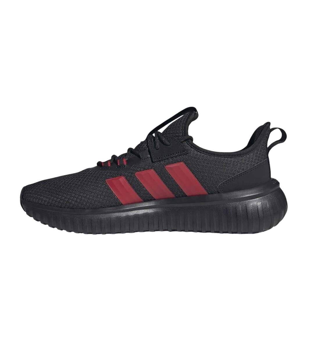 Mens Kaptir 4.0 Leather Trainers Charcoal Red Adidas-3