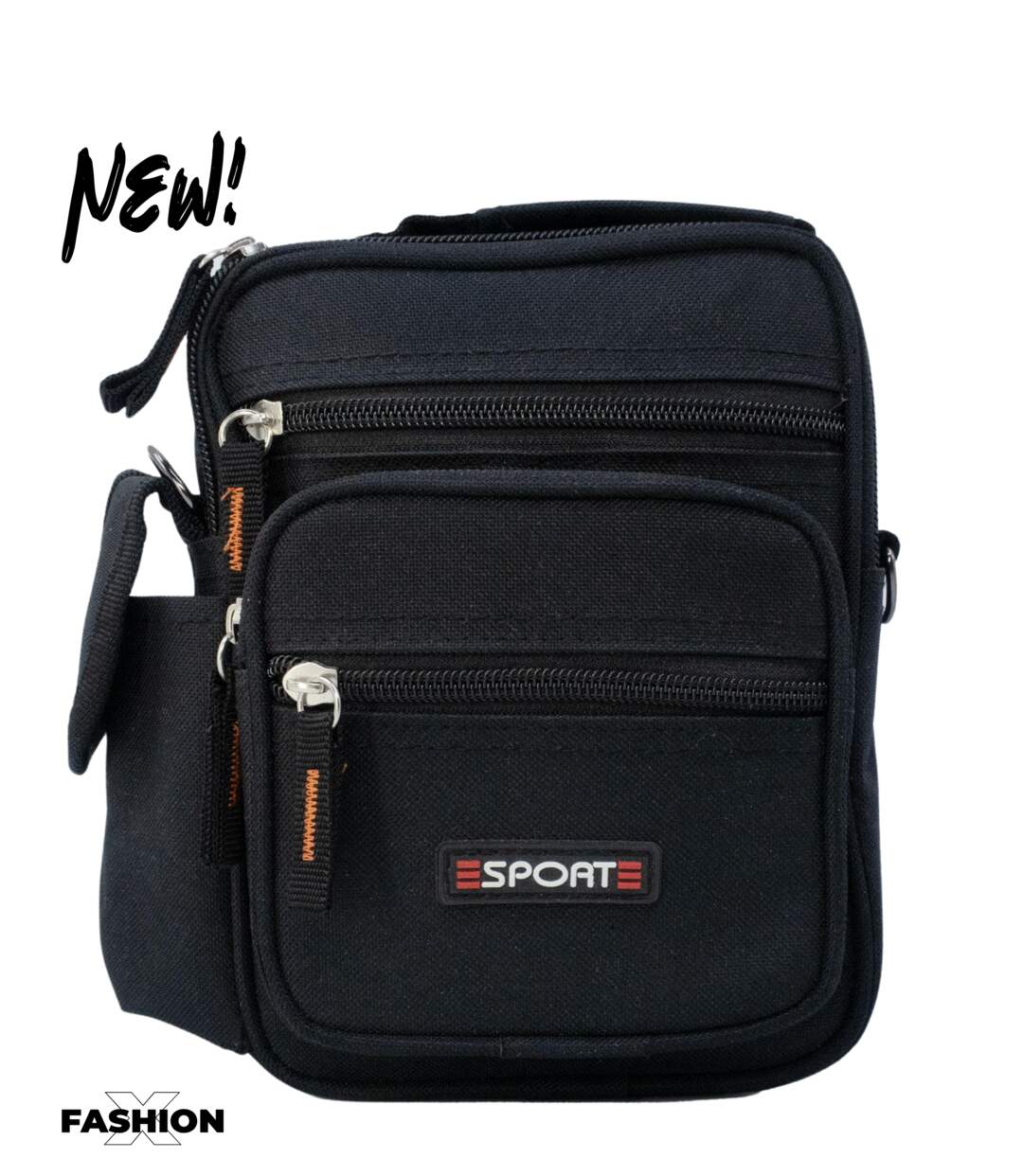 Sacoche Pratique Multi-Poches pour Homme - Synthétique Noir-1