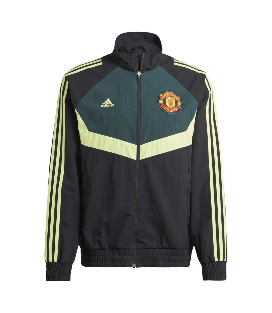 Haut de survêtement homme noir / vert Adidas-1