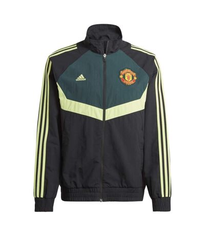 Haut de survêtement homme noir / vert Adidas