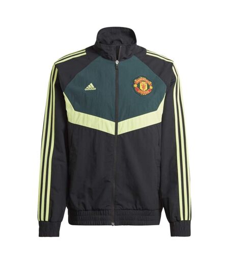 Haut de survêtement homme noir / vert Adidas