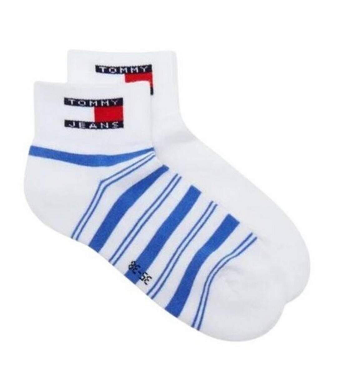 Chaussettes Motif/style Rayures Contrastées Homme Blanc Bleu Tommy Hilfiger-2