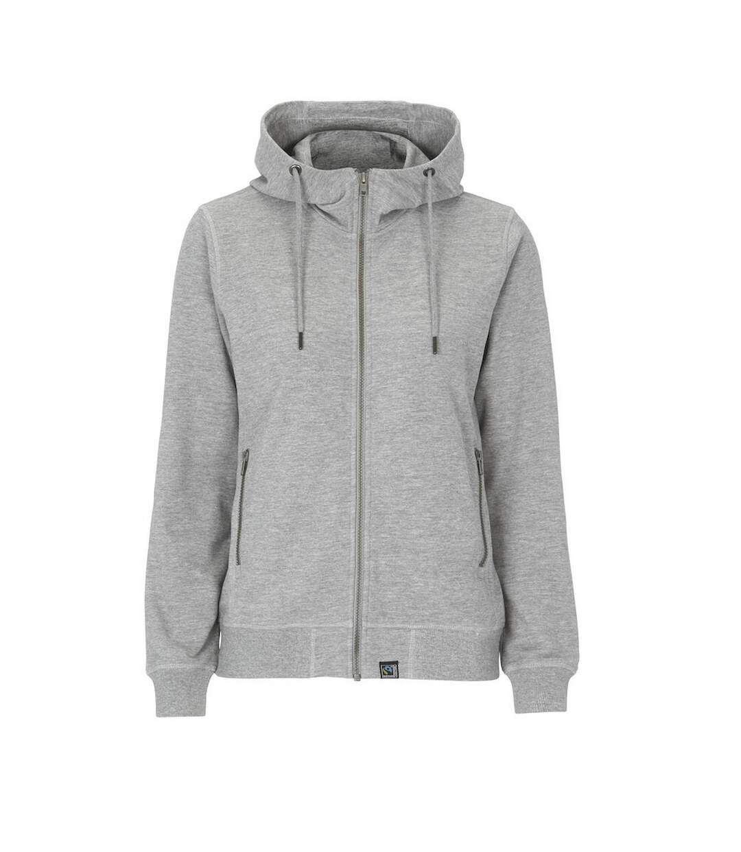 Veste À Capuche Femme Gris Chiné Cottover-1