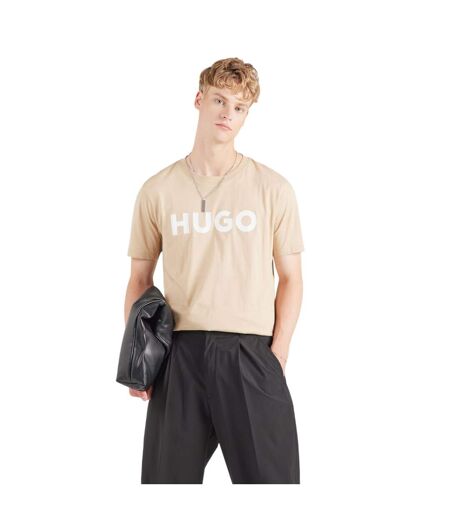 T-shirt Motif/style Logo Homme Beige Hugo