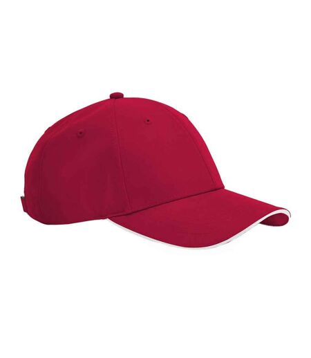 Casquette Team Sports-tech Rouge Classique Blanc Beechfield