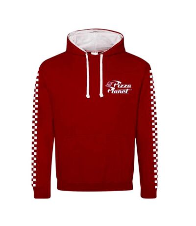 Toy Story Unisex Adult Pizza Planet Hoodie (Red/White)
