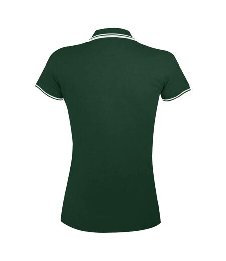 Polo Pasadena Femme Vert Forêt Blanc SOLS