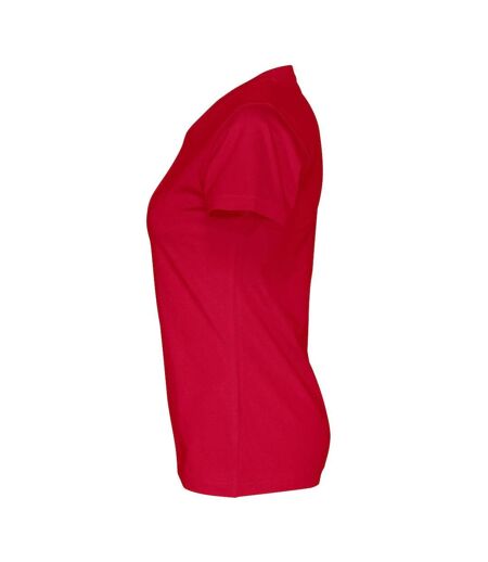 Womens/ladies T-shirt Red Cottover