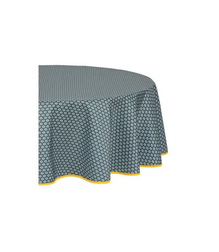 Nappe Antitache Imprimée Alya 180cm Bleu Foncé