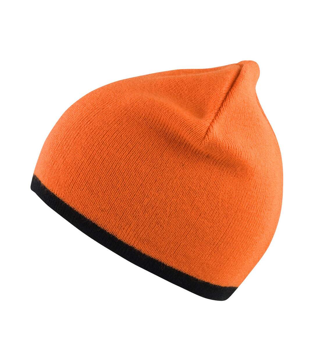 Bonnet Orange Vif Noir Result Winter Essentials-3