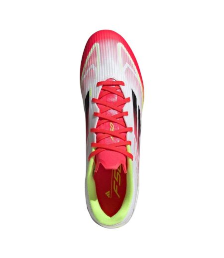 Chaussures De Foot Pour Terrain Ferme Motif/style Côtelé F50 League Homme Blanc Rouge Adidas