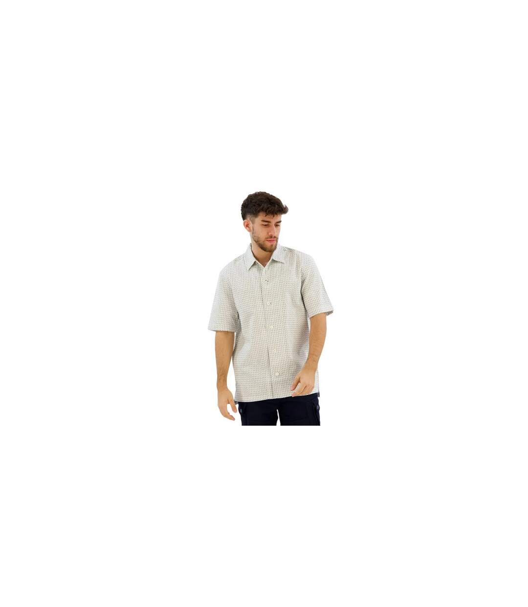 Chemise De Vacances Motif/style Géométrique Homme Bleu Blanc G-Star-1