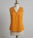 Mayflower CHF3053B Top sans manches jaune en crêpe pour un look d'été lumineux-3