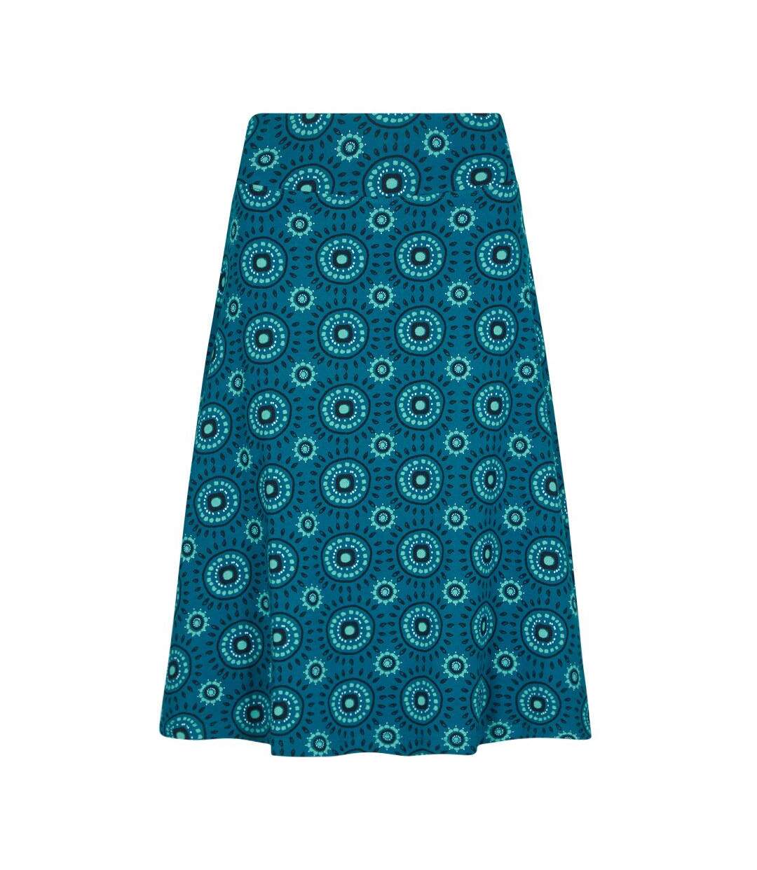 Jupe Mi-longue Motif/style Cercle Femme Bleu Sarcelle Lazy Jacks-3