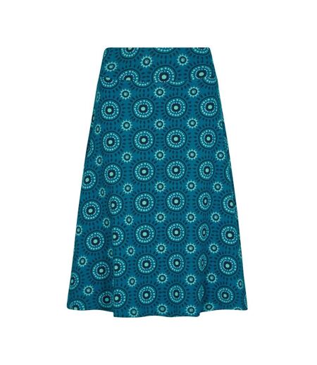 Jupe Mi-longue Motif/style Cercle Femme Bleu Sarcelle Lazy Jacks