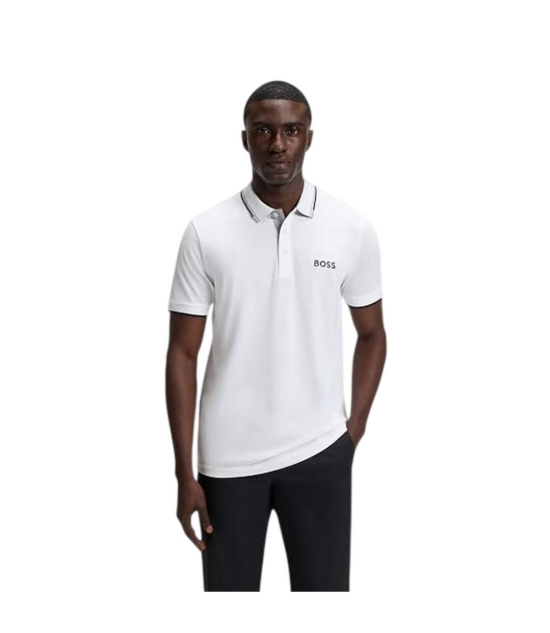 Polo Motif/style Logo Brodé Join Paddy Homme Blanc Boss-4